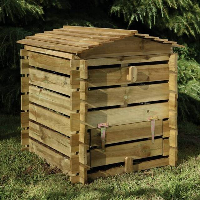 250L Compost Bin - Natural Timber