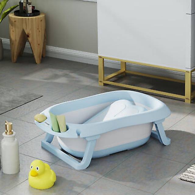 Badbalja Baby med Badstöd Kudde Ljusblått