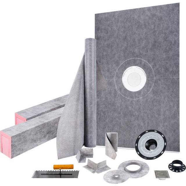 Vevor waterproofing shower kit shower kit tray 48''x72'' with central drain pvc