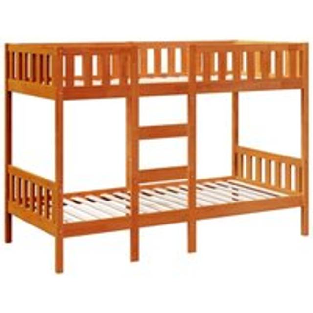 Vidaxl Bunk Bed Wax Brown 75x190 Cm Solid Wood Pine