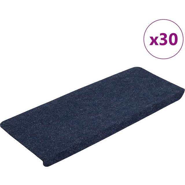 vidaXL Stair Mats Self-adhesive 30 pcs Blue 65x24.5x3.5 cm