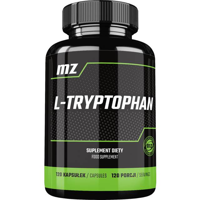 L-tryptofan 500 mg - 120 veganska kapslar - aminosyratillskott - 4 månaders leverans - kosttillskott för humör och sömnstöd - av MZ