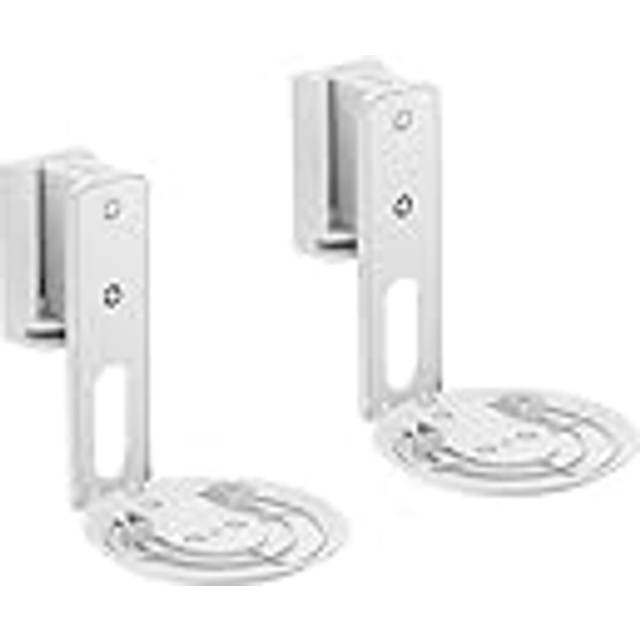 PureMounts Högtalarfäste för Sonos Era 100 set om 2, högtalarväggfäste med kabelhantering, vridbar +/-45°, lutbar 0/-18°, 3 kg lastkraft, vit