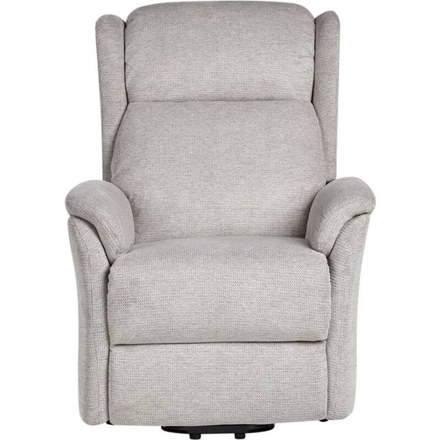 Beliani - Modern Fabric Recliner Lift Function Electric Armchair Light Grey Elegy