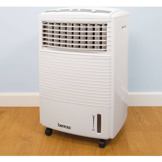 Indoor Portable Direct Evaporative Cooler - White (69cm H X 43.6cm W X 32.8cm D)