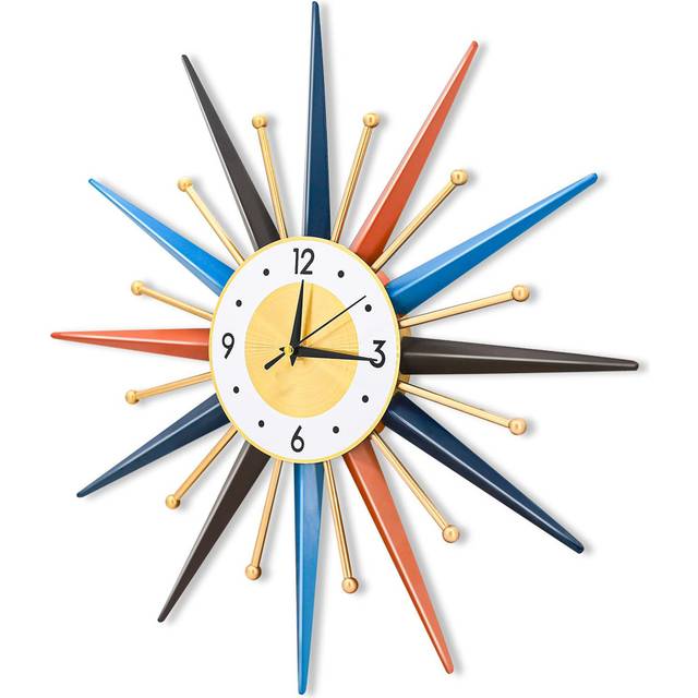 Roselea Wall Clock - Blue;Yellow;Orange;Gold (50cm W X 50cm H X 0.5cm D)