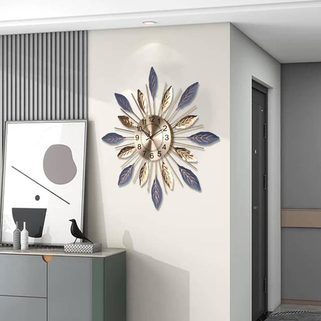 Harkins Metal Wall Clock - Blue;Clear (57cm W X 57cm H X 0.5cm D)