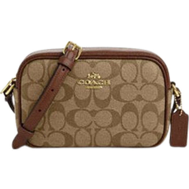 Coach Womens Signature PVC Mini Jamie Camera Bag - Beige - One Size