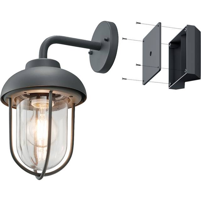 Vintage utomhusvägglampa med hörnmontering, lykta i antracit – mångsidig utomhusbelysning för hem och terrass