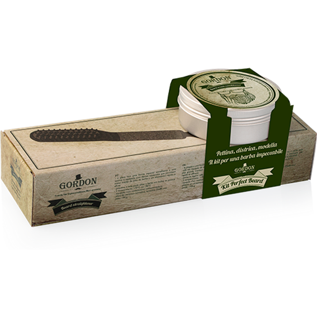 Gordon Duo Pack Beard Straightener & Leave-in Beard Conditioner (1 sæt)