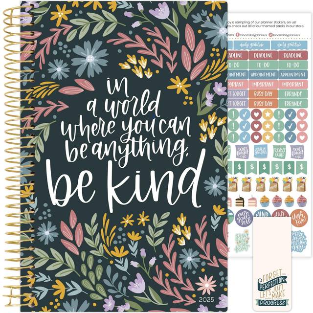 bloom daily planners 2025 Calendar Year Day Planner (January 2025 - December 2025) - Daily  Weekly and Monthly Agenda - (5.5  x 8.25 ) Cute Floral To