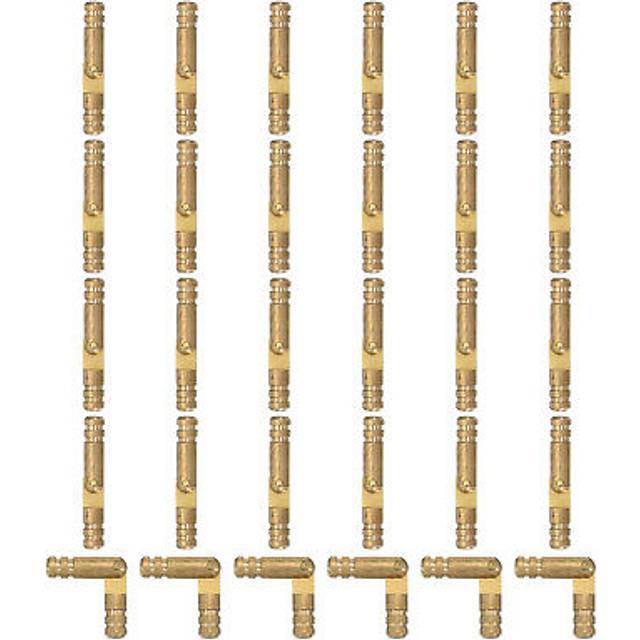 30pcs Hidden Brass Barrel Hinges 1x0.16 For Diy Jewelry Cabinet Door, Gold