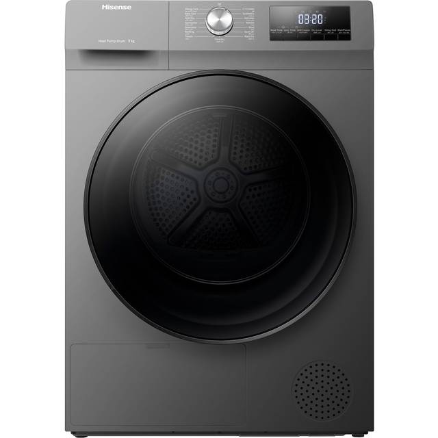 Hisense 3 Series DHQA902UT 9Kg Heat Pump Tumble Dryer - Titanium - A++ Rated