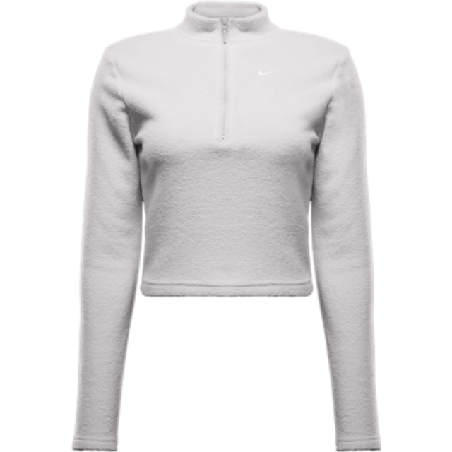 Nike Womens Phoenix Plush Quarter Zip Top - White - Size L