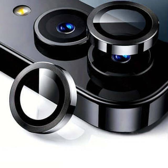 Glass camera lens protector for samsung galaxy flip 6 in black