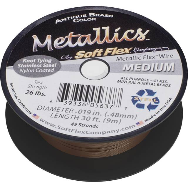 Soft Flex 49 Strand Beading Wire - Medium 0.19 Diameter - 30 Feet Nylon Design Wire