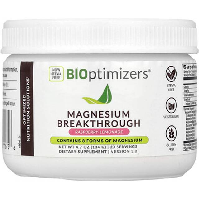BIOptimizers Magnesium Breakthrough Powder Raspberry Lemonade 4.7 oz