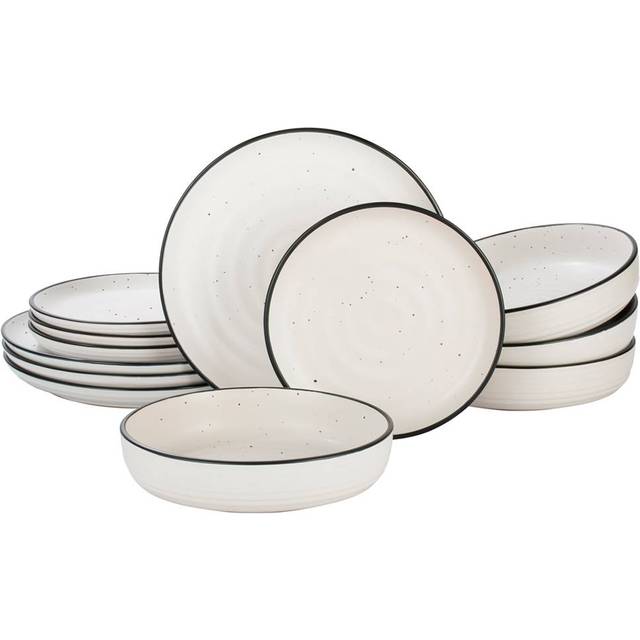 The Waterside 12 Piece Speckle Dinner Set - Multicoloured, Multi