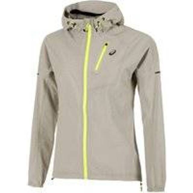 ASICS FUJITRAIL WATERPROOF JACKET Damen Weiß XS - Oatmeal
