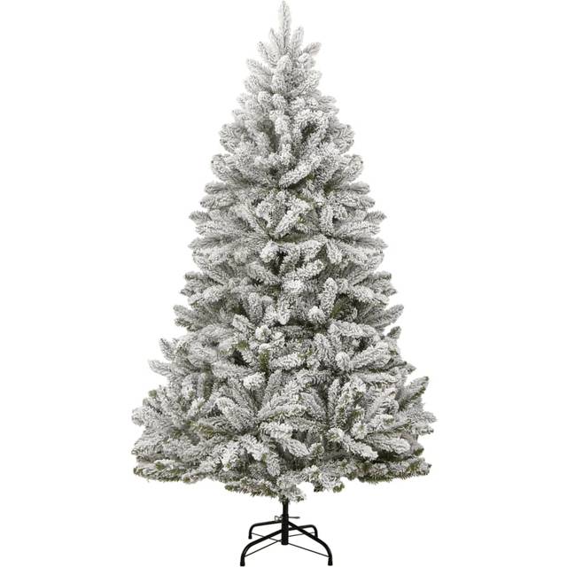 Vidaxl Artificial Hinged Christmas Tree With Flocked Snow 300 Cm