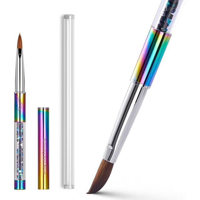 Shine Chance Acrylic Nail Brush Size 6  100% Real Kolinsky Art Nail Brush for Acrylic Powder Application  Handmade Women Manicure Nail Extension Tool