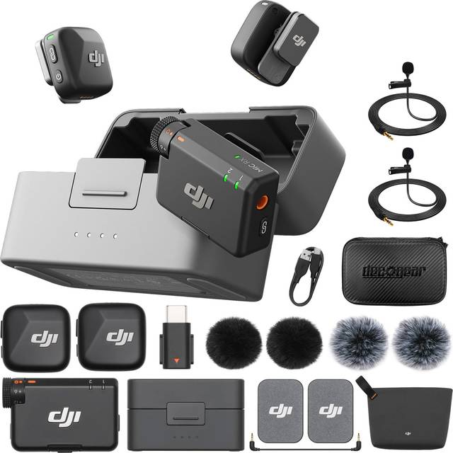 DJI Mic Mini Wireless Microphone Kit (2 TX + 1 RX + Charging Case)