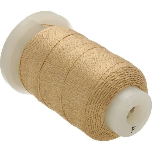 The Beadsmith Pure Silk cord - Ecru color - Size F 0348mm00137A - 140 Yards 420ft  12-Ounce Spool - for Knotting Pearls  gemstones  crystals and Beads