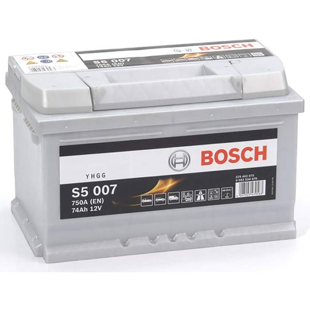 Bosch SLI S5 007 74Ah - Bilbatteri / Startbatteri - Ford - Renault - VW - Opel - Volvo - BMW - Seat - Nissan