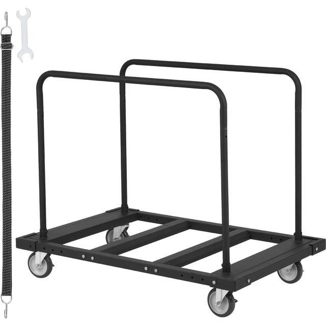 VEVOR gipsvagn, 1800 LBS paneldollyvagn med 45,28" x 29,13" däck och 5" svängbara hjul, tunga gipsskivor, hanteringsväggpanel, sheetrock, timmer, för garage, hem, lager