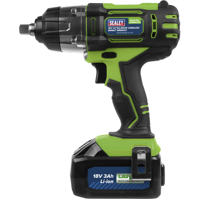 Sealey CP400LIHV Cordless Impact Wrench 18V 3Ah Li-ion 1/2"Sq Driv...