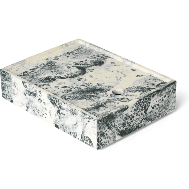 Ferm Living Mist förvaringsbox 15x20 cm Emerald-off white - Grå