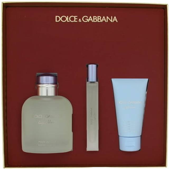 Dolce&Gabbana Light Blue Pour Homme EDT Trio Gift Set Presentförpackning för män