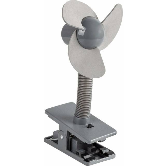 Fan for Car/ Pram/ Stroller, Universal Clip-On with Clamp, Battery Operated, Baby Safe with Soft Foam Blades, Strong Airflow, 360 Degree Rotation,