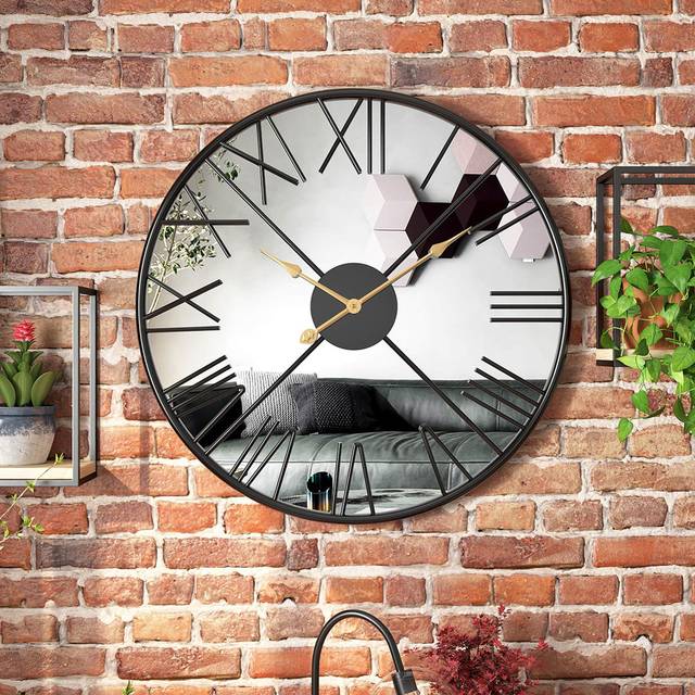 Bertsche Metal Wall Clock - Black (50cm W X 50cm H X 0.5cm D)