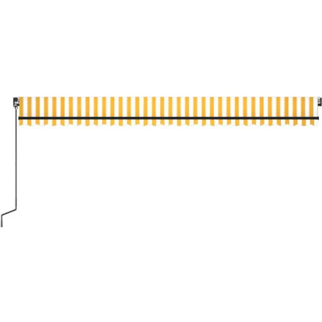 AngelyceManual 4m W x 3m D Retractable Patio Awning - Yellow