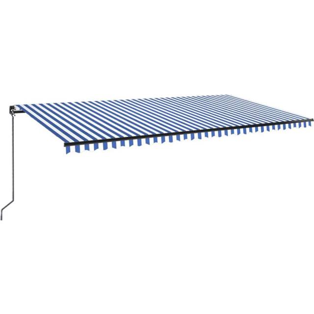 AngelyceManual 4m W x 3m D Retractable Patio Awning - Blue