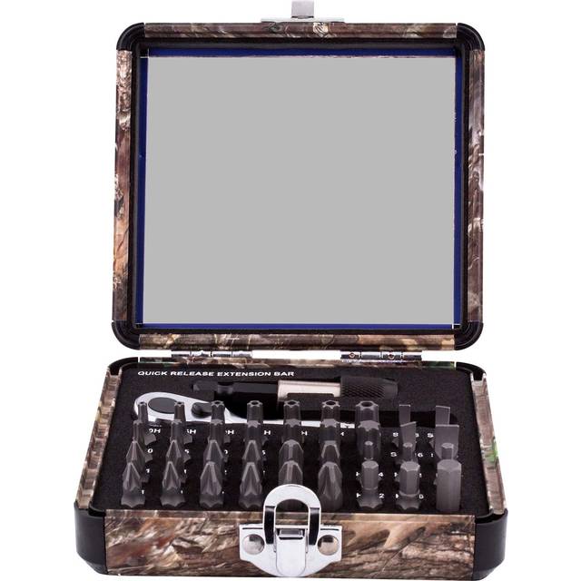 SUNEX TOOLS 38 piece TrueTimber Kanati Mini Ratchet and Bit Set  1/8-Inch - 1/4-Inch S2 Bits  5/64-Inch - 1/4-Inch hex bits  9726KANATI