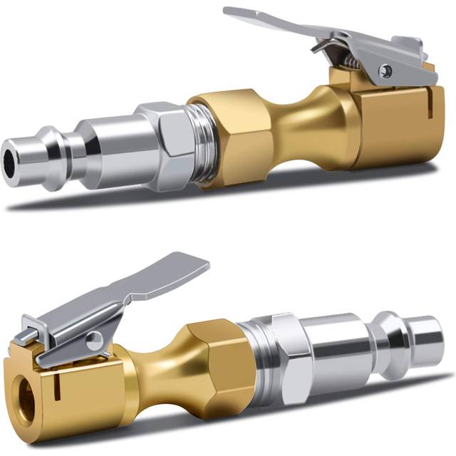 SAFELIFE Air Chuck  Heavy Duty Open Flow Lock On Tire Chuck with Clip
