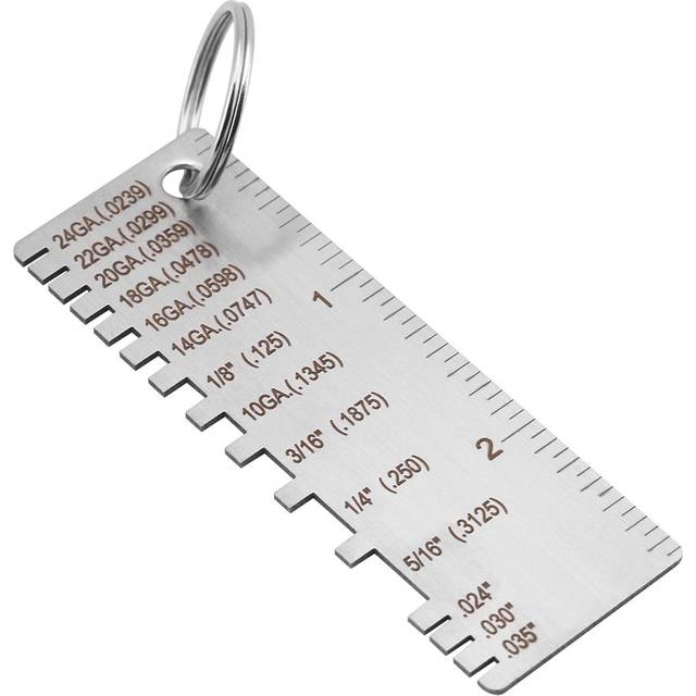 TOPINCN Wire/Metal Sheet Thickness Gauge Stainless Steel Standard Thickness Metal Gauge Inspection Tool Welding Gauge