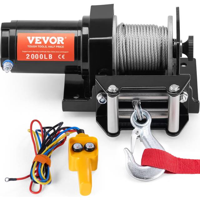 VEVOR Elektrische Seilwinde 12V DC 907kg Elektrowinde Motorwinde 7-str&#xE4;ngig
