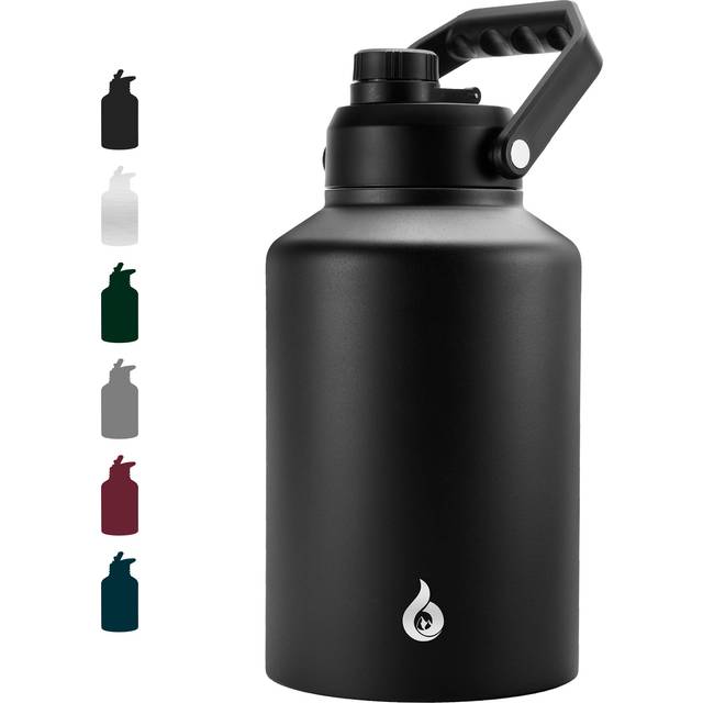 BJPKPK One Gallon(128oz) Insulated Water Bottle  Dishwasher Safe Stainless Steel Thermos  BPA Free Jug with Ergonomic Handle & Anti-slip Bottom  Large
