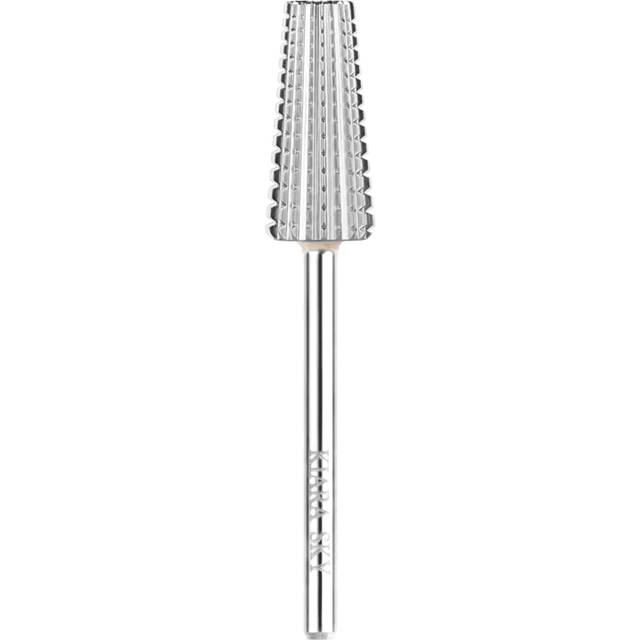 Kiara Sky Universal Nail Drill Bit for E-file  Non-Coated Stainless Steel with Safety Edge for Cuticle and Nails Care  5-in-1 Coarse Bit Silver