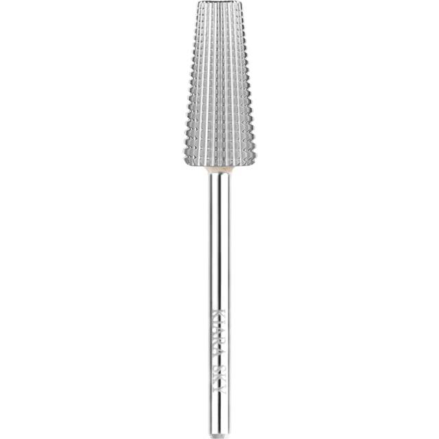 Kiara Sky Universal Nail Drill Bit for E-file  Non-Coated Stainless Steel with Safety Edge for Cuticle and Nails Care  5-in-1 Medium Bit Silver