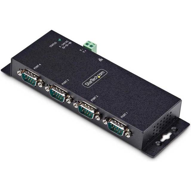 StarTech.com 2-Port Serial to Ethernet Adapter, IP Serial Device Server For Remote RS232 Devices, Wall/DIN Rail Mountable, Metal Housing, RJ45 LAN to DB9 Serial Converter