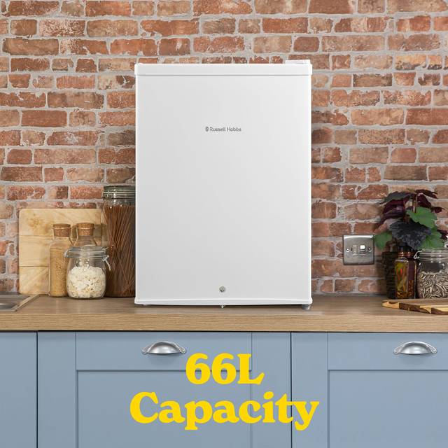 Russell Hobbs Rh67Ttf0E1W-Lck 66L Table Top Fridge With Lock - White
