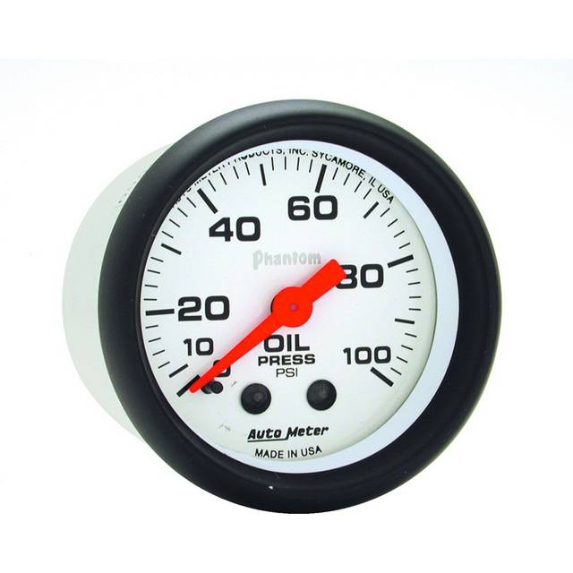 Auto Meter 5721 Phantom 2.06 in. Oil Pressure Gauge - 0-100 PSI
