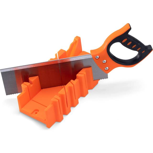 "Miter Box with Saw - Mitre Box with 12"" Hand Saw Cutter Tool Included for Cutting Wood Woodwork - Angle Cutter for Joinery"