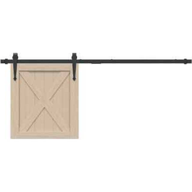 vidaXL Mini skjutdörrsbeslag 122 cm kolstål