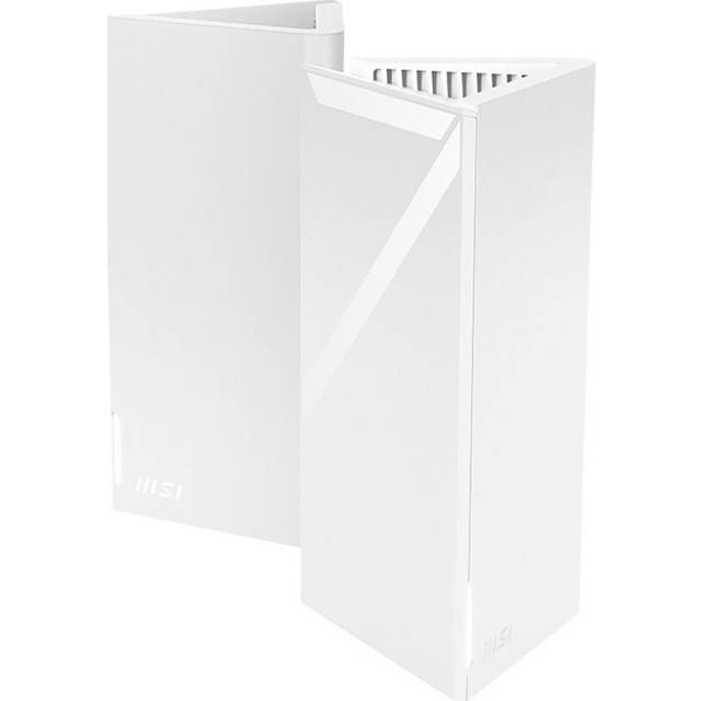 MSI MRBE50- 2PK Whole Home Mesh WiFi 7 Gaming Router - Dual Band - Pack of 2, White
