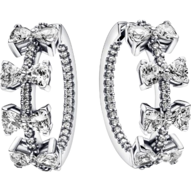Pandora Earrings - Funkelnde Schleifen-Reihe Ohrringe - silver - Earrings for ladies - unisize